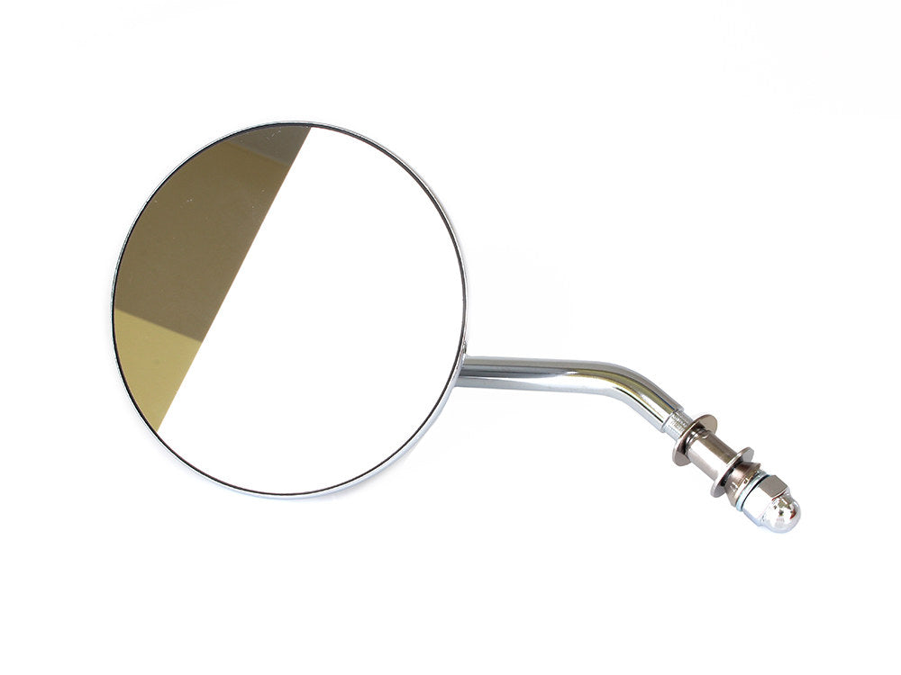 4in. Round Mirror with Short Stem - Chrome. Fits Left.