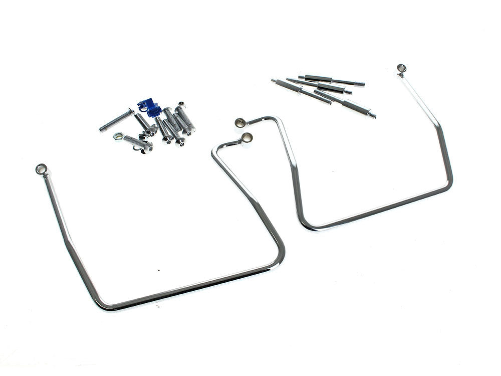 Saddlebag Supports - Chrome. Fits Dyna 1991-2017