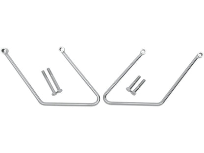 Saddlebag Supports - Chrome. Fits Softail 2000-2017 non 200 Tyre Models