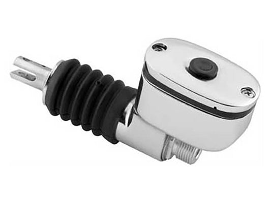 Rear Brake Master Cylinder - Chrome. Fits Softail 2000-2017 & Touring 2000-2007.