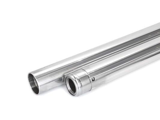 Hard Chrome Fork Tubes. Stock Length. Fits 39mm Narrow Glide Front End 1994-2003