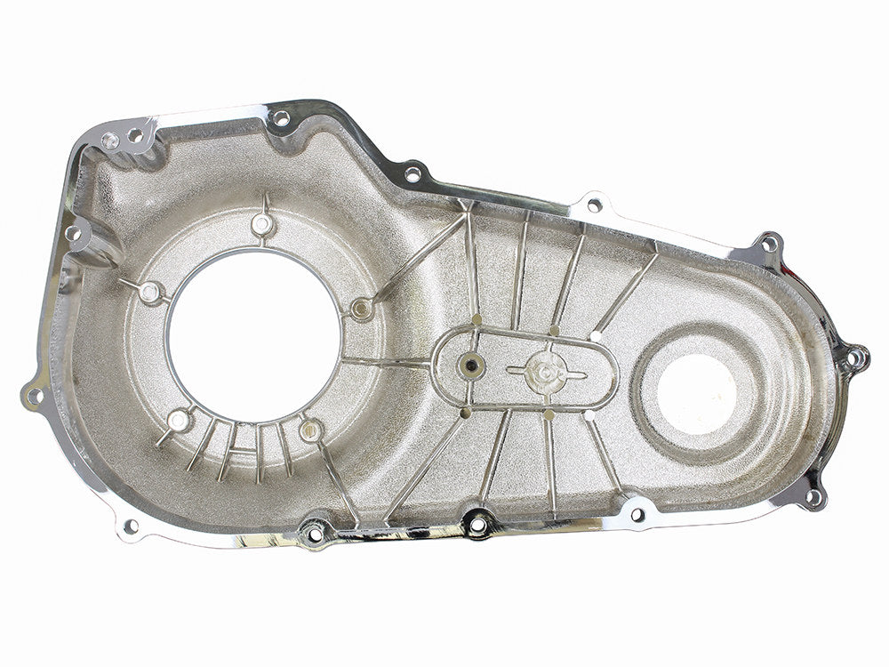 Outer Primary Cover - Chrome. Fits Softail 2007-2017 & Dyna Wide Glide 2006-2017.