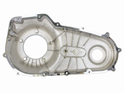Outer Primary Cover - Chrome. Fits Softail 2007-2017 & Dyna Wide Glide 2006-2017.