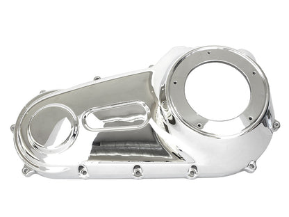 Outer Primary Cover - Chrome. Fits Softail 2007-2017 & Dyna Wide Glide 2006-2017.