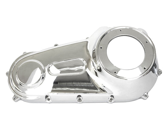 Outer Primary Cover - Chrome. Fits Softail 2007-2017 & Dyna Wide Glide 2006-2017.