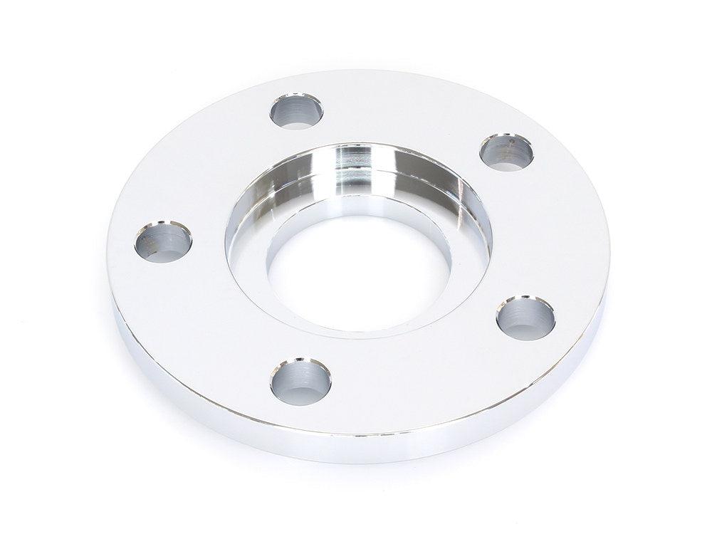 3/8in. Pulley Spacer with Lip. Fits H-D 2000up Wheels. Chrome.