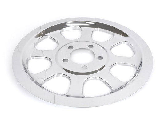 Rear Pulley Cover - Chrome. Fits Softail 2000-2006 with 70 Tooth Pulley.