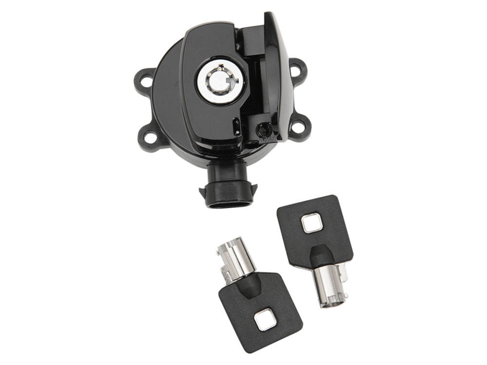 Ignition Switch - Gloss Black. Fits Softail 2011-2017, Road King 2014up & Most Dyna Models 2012-2017.