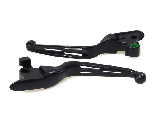 3 Slot Hand Levers - Black. Fits Softail 2018-2024