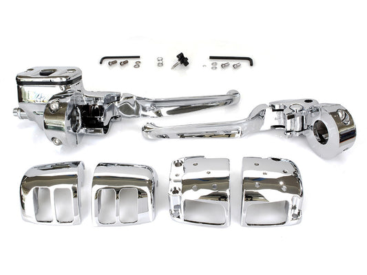 Handlebar Control Kit - Chrome. Fits Most Big Twin & Sportster 1996-2011 Models with Front Dual Disc Rotors.