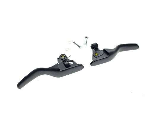Smooth Shorty Hand Levers - Black. Fits Touring Most 2021-2024 with Cable Clutch