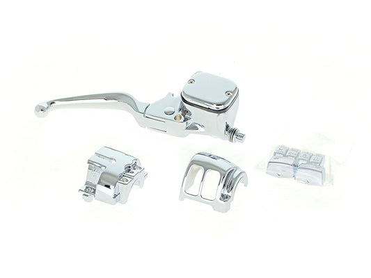 Handlebar Control Kit - Chrome. Fits Single Disc Softail 2011-2014 & Dyna 2012-2017
