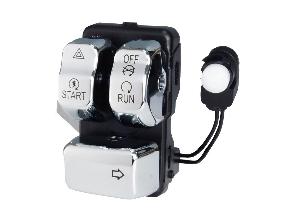 Right Hand CanBus Handlebar Control Module - Chrome Switches. Fits Softail 2011-2017, Dyna 2012-2017 & Sportster 2014-2021