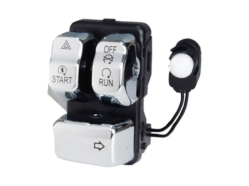 Right Hand CanBus Handlebar Control Module - Chrome Switches. Fits Softail 2011-2017, Dyna 2012-2017 & Sportster 2014-2021