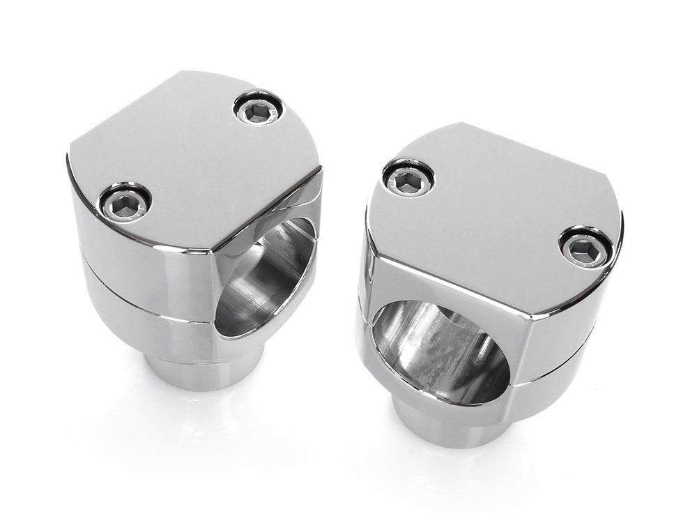 1-1/2in. Tall Billet Risers - Chrome. Fits 1-1/2in. Handlebars.
