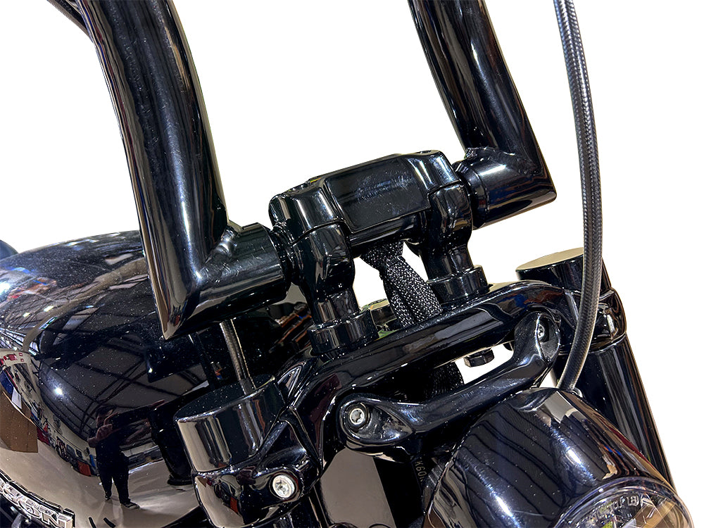 1.5in. Tall Risers x 1-1/4in. Clamp - Black. Fits Softail Breakout 2018-2024 & Street Bob, Low Rider ST, Standard 2018-2024 with 1-1/4in. Bars