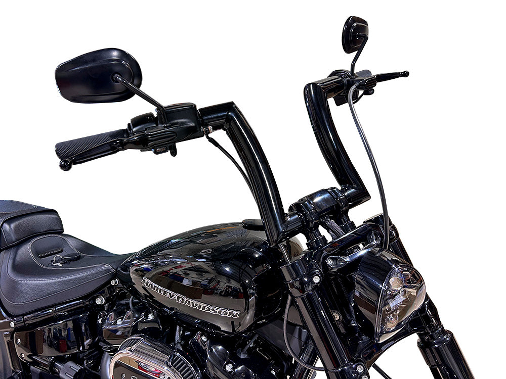 1.5in. Tall Risers x 1-1/4in. Clamp - Black. Fits Softail Breakout 2018-2024 & Street Bob, Low Rider ST, Standard 2018-2024 with 1-1/4in. Bars