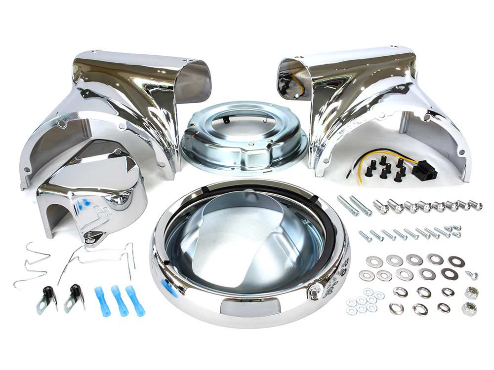 Freight Train Nacelle - Chrome. Fits FL Softail 1986-2017.