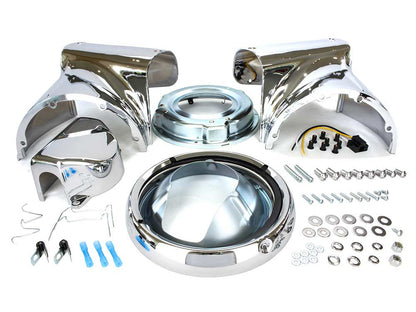 Freight Train Nacelle - Chrome. Fits FL Softail 1986-2017.