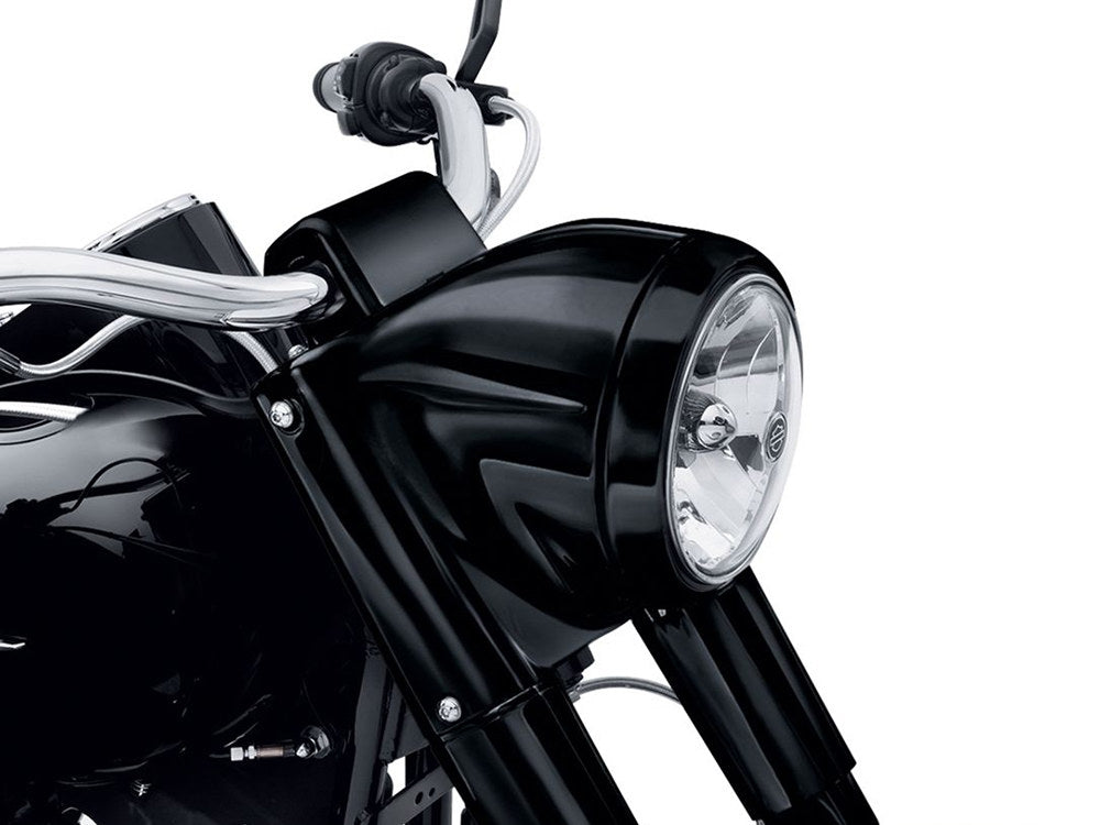 Freight Train Nacelle - Gloss Black. Fits FL Softail 1986-2017.