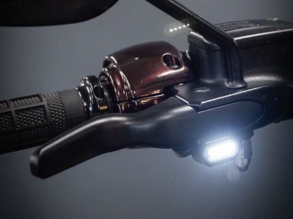 Under Perch Turn Signals with Daytime Running Lights - Black. Fits Softail 2015-2024 & Touring 2009-2023 Models with Cable Clutch.