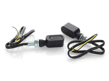 Slim Line LED Turn Signals - Black. Matches Front Under Perch Indicators.
