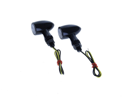 Rear LED Mini Bullet Run/Brake/Turn Signals - Gloss Black
