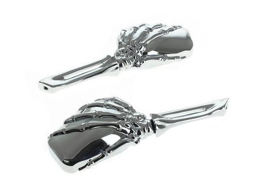Skeleton Hand Mirrors - Chrome