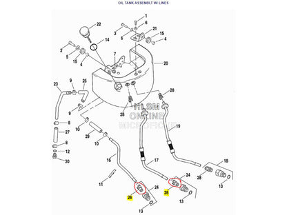 Oil Feed & Return Line Retainer Assembly. Fits Softail 2000-2017.
