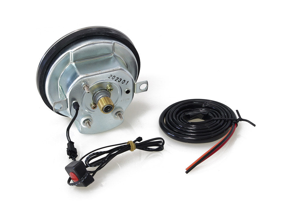 4-1/2in. Tank Mount KPH Speedometer with Tachometer - Chrome. Fits Big Twin 1936-1995