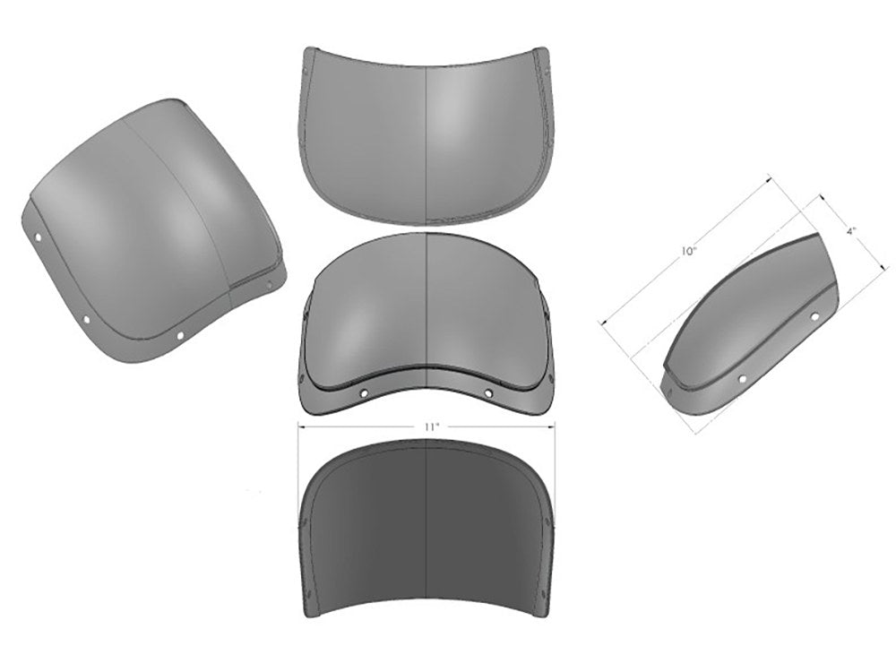 Outlaw Universal Fairing. Fits 35mm-49mm Forks & 5-3/4in. Headlight.