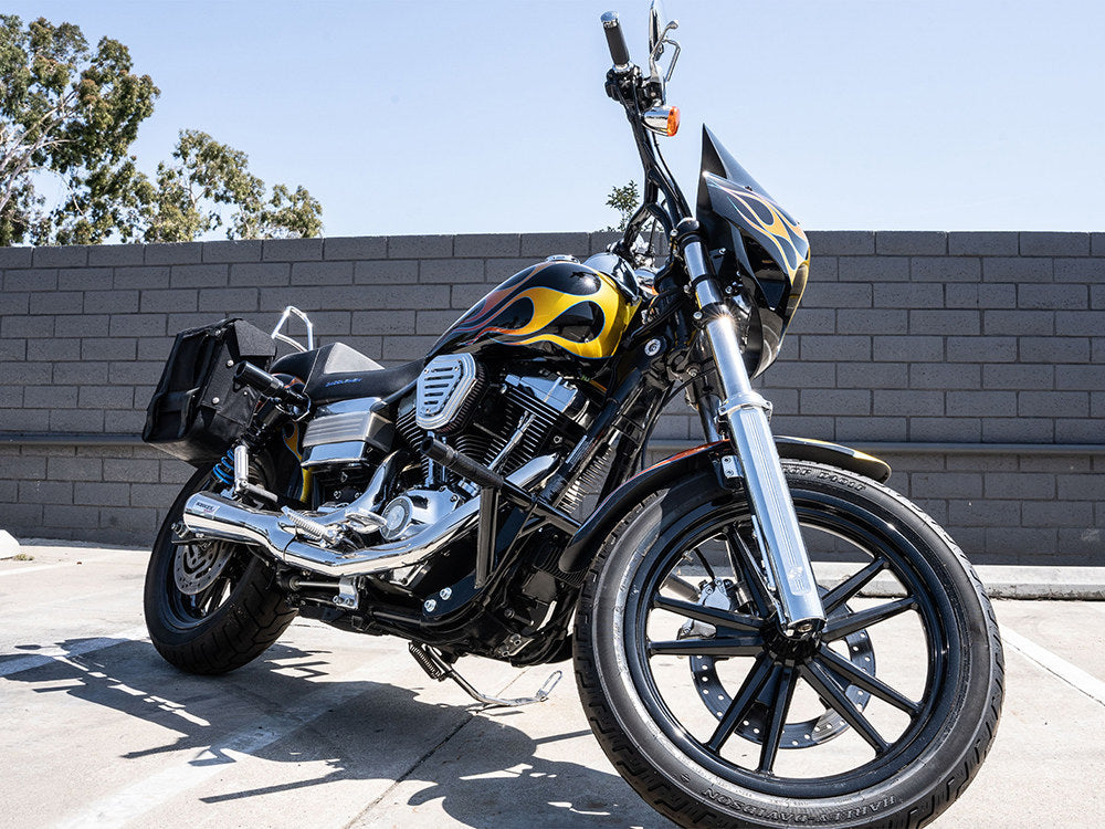 Front & Rear Brawler Crash Bar Kit - Black. Fits Dyna 2006-2017 with Mid-Mount Controls