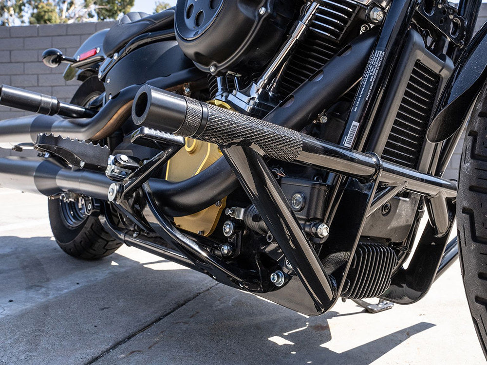 Front & Rear Brawler Crash Bar Kit - Black. Fits Softail 2018-2024 With Mid Mounts