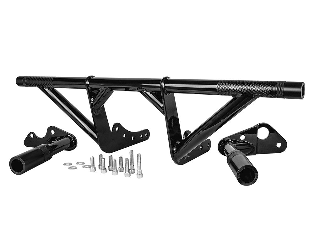 Front & Rear Brawler Crash Bar Kit - Black. Fits Softail 2018-2024 With Mid Mounts