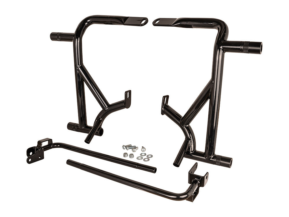 Front & Rear Brawler Crash Bar Kit - Black. Fits Touring 2014-2023