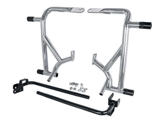 Front & Rear Brawler Crash Bar Kit - Chrome. Fits Touring 2014-2023