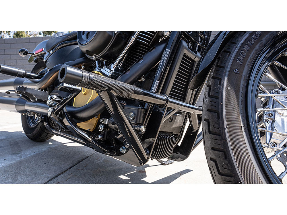 Front Brawler Crash Bar Kit - Black. Fits Softail 2018up