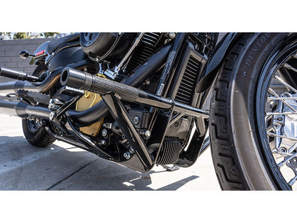 Front Brawler Crash Bar Kit - Black. Fits Softail 2018up