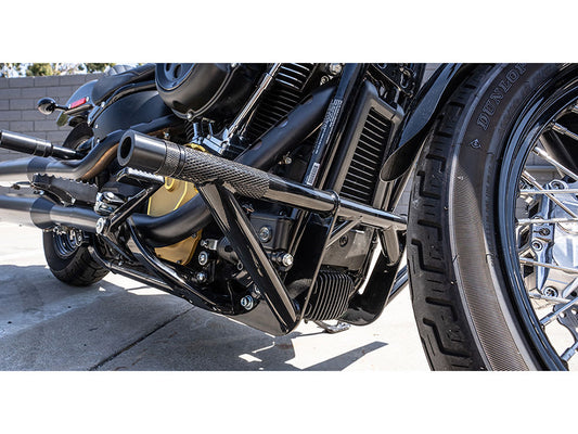 Front Brawler Crash Bar Kit - Black. Fits Softail 2018up