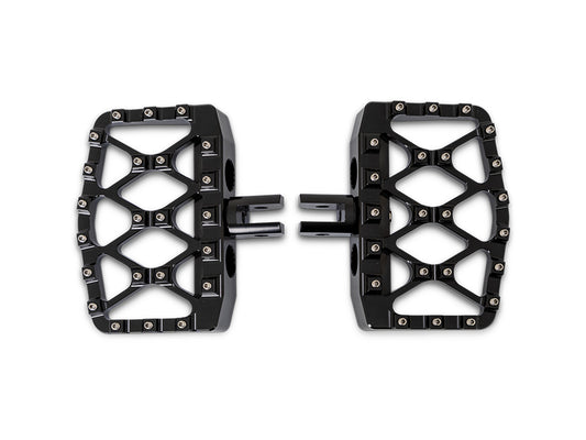 MX Evolution Mini Floorboards - Black. Fits Softail 2018up Front Rider