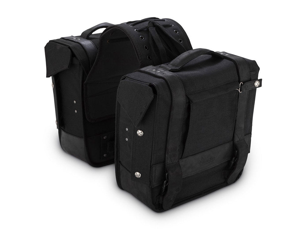 Throw-Over Saddlebags - Black Cordura.