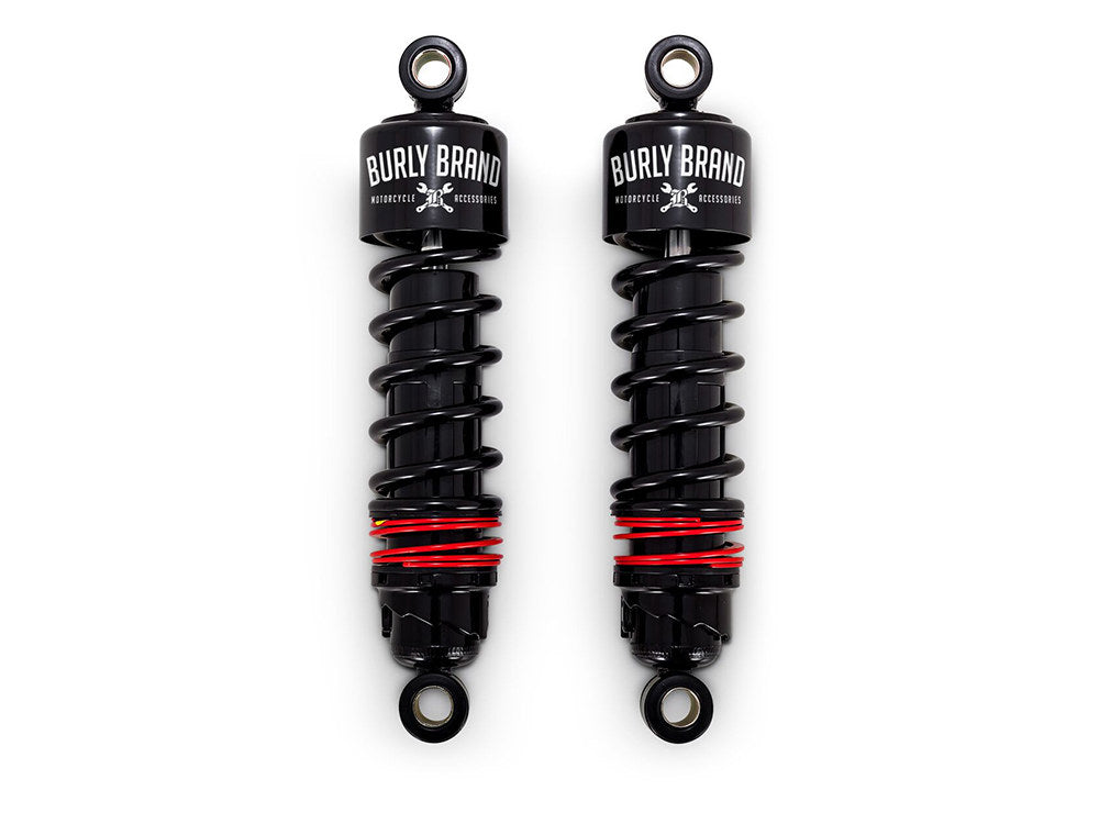 10-1/2in. Slammer Plus Rear Shock Absorbers - Black. Fits Sportster 2004-2021