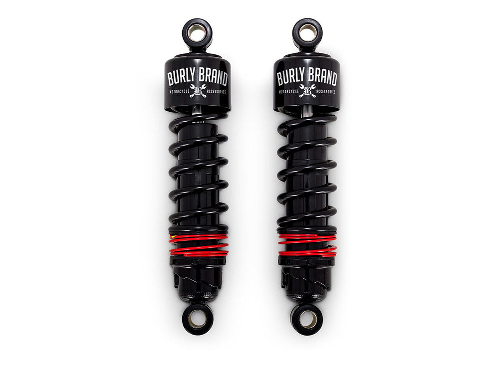 10-1/2in. Slammer Plus Rear Shock Absorbers - Black. Fits Dyna 1991-2017.