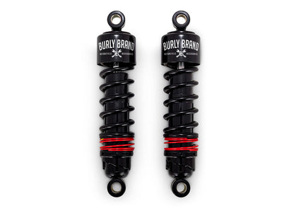 10-1/2in. Slammer Plus Rear Shock Absorbers - Black. Fits Dyna 1991-2017.