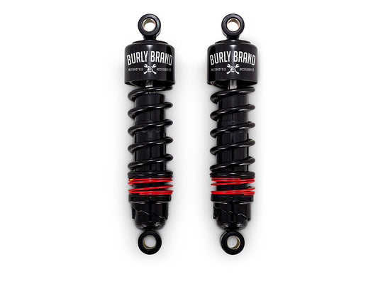 10-1/2in. Slammer Plus Rear Shock Absorbers - Black. Fits Dyna 1991-2017.