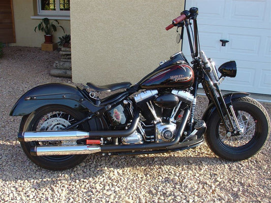 14in. x 1in. Narrow Ape Hanger Handlebar - Black.