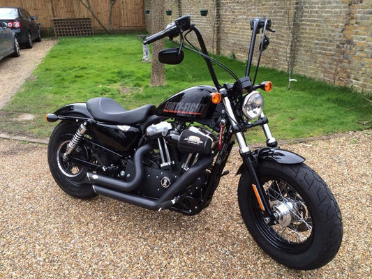 16in. x 1in. Narrow Ape Hanger Handlebar - Black.