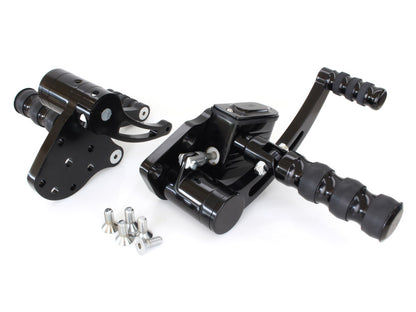 Standard Length Forward Controls - Black. Fits Softail 1984-1999 & 4Spd Big Twins 1936-1986