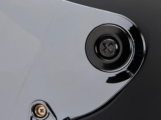 Hardware Kit - Black Screw with Black Baseplate. Fits Biltwell Gringo S and Lane Splitter Helmets