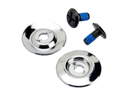 Hardware Kit - Black Screw with Chrome Baseplate. Fits Biltwell Gringo S and Lane Splitter Helmets